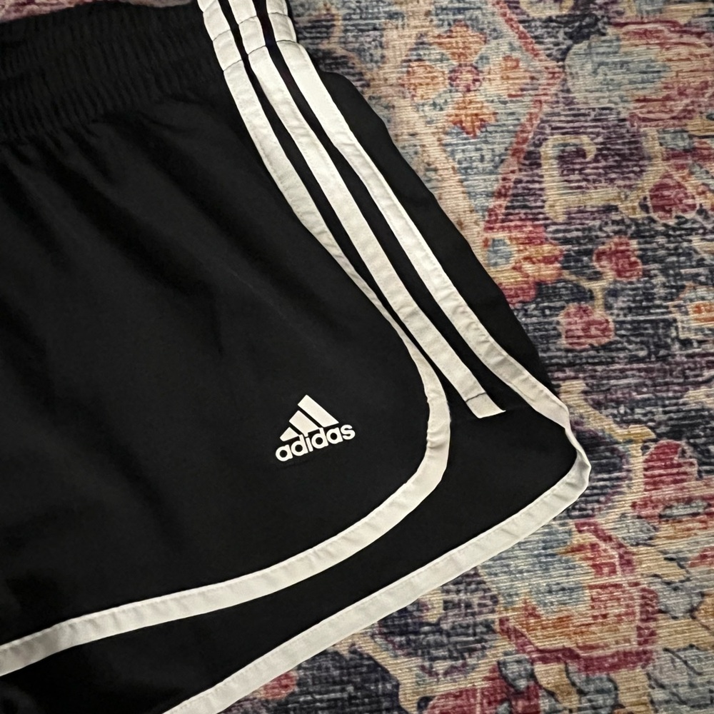 Adidas Women's Black Shorts w/ Panties Built In. Size Medium. - Picture 2 of 8
